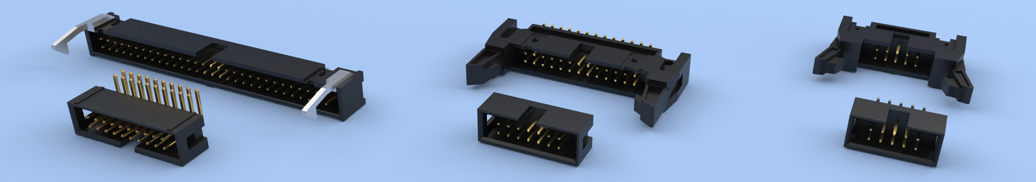 SHROUDED AND LATCHING HEADERS